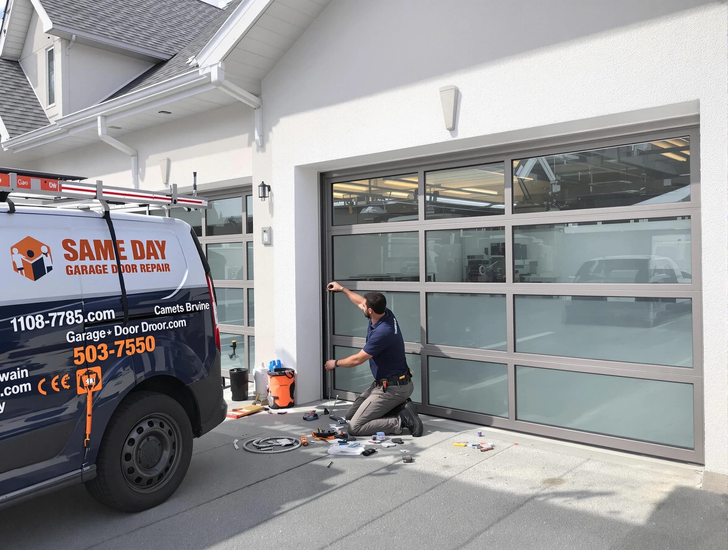 Same-day garage door repair service by Lakeside Garage Door Repair in Lakeside
