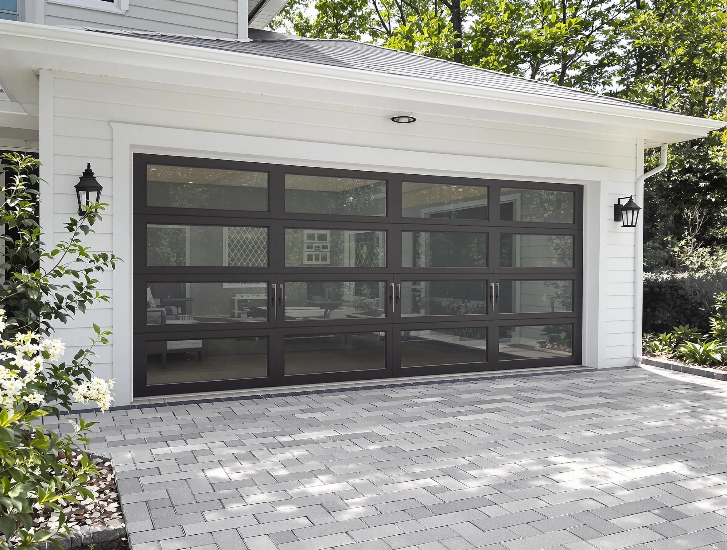 Lakeside Garage Door Repair design specialist presenting custom garage door options to Lakeside homeowner