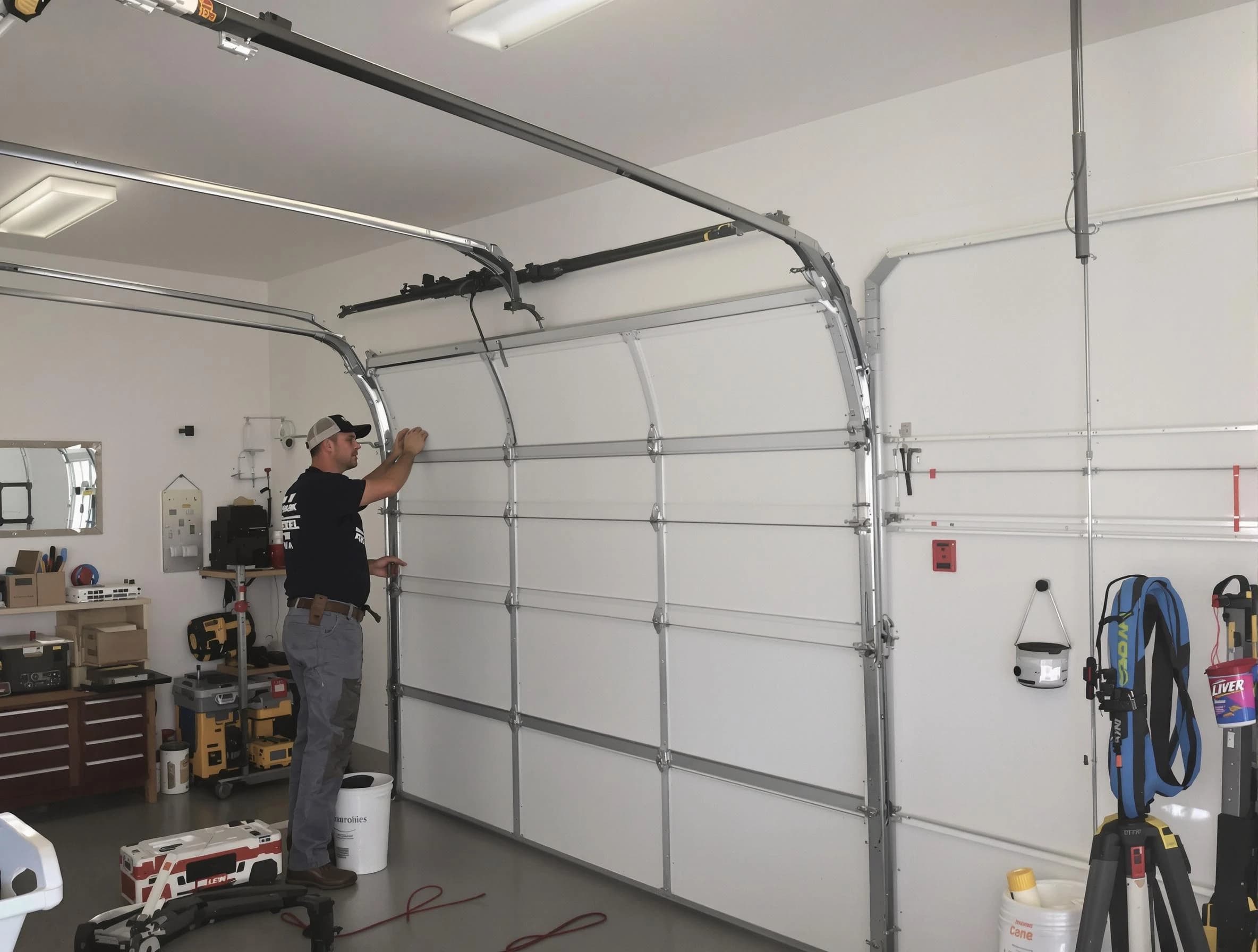 Lakeside Garage Door Repair team installing new garage door in Lakeside