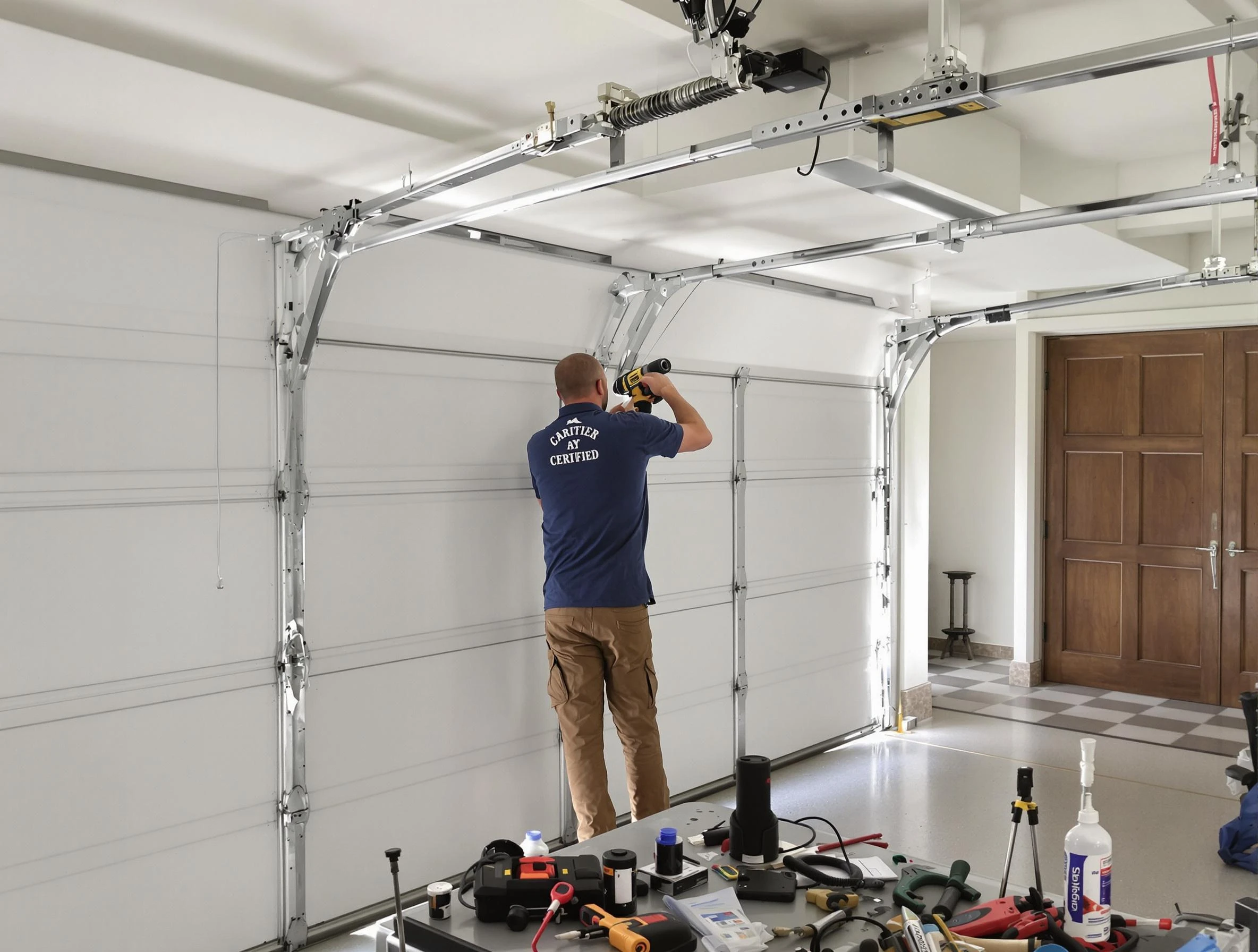 Lakeside Garage Door Repair certified technician performing precision garage door repair in Lakeside