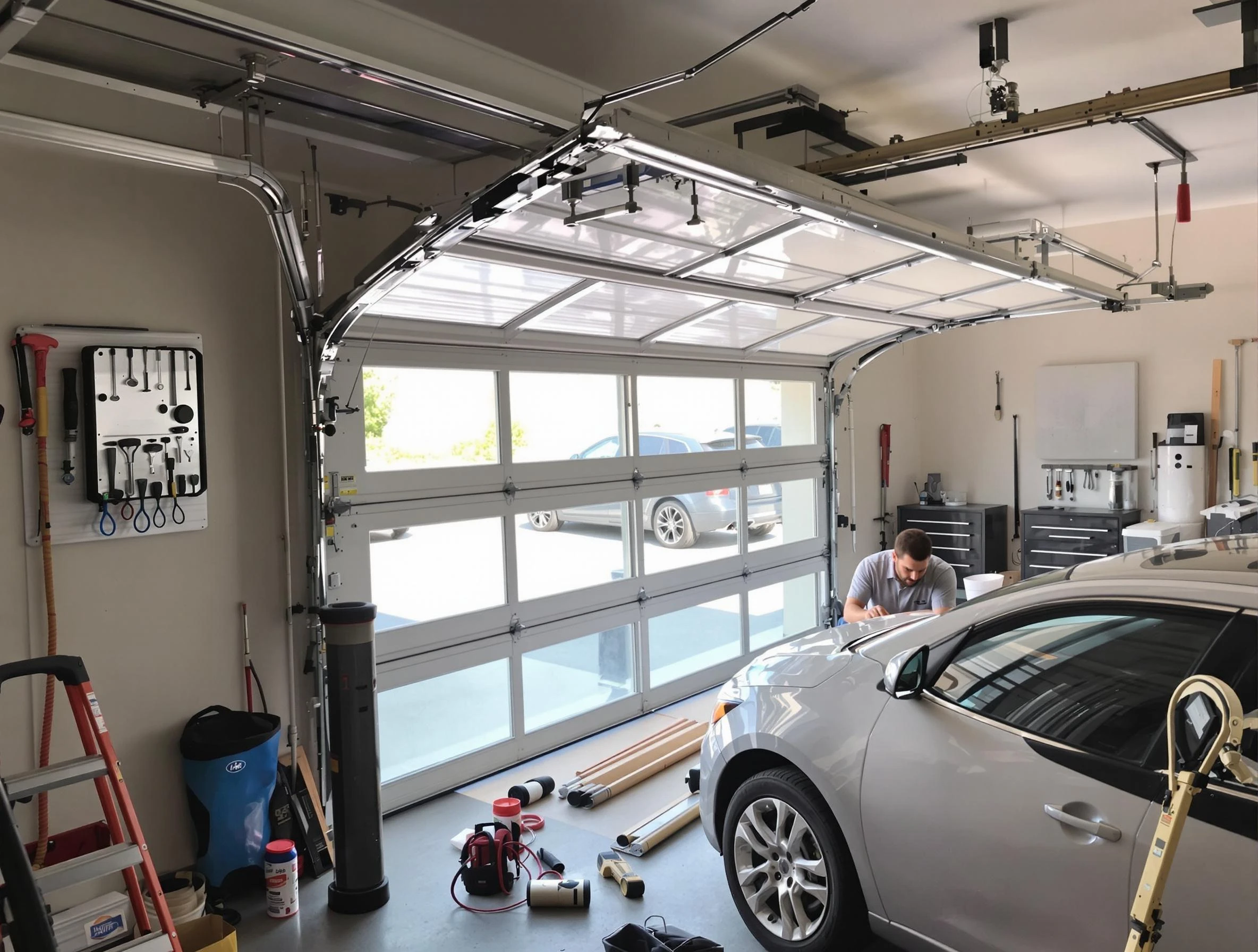 Garage door noise reduction service by Lakeside Garage Door Repair in Lakeside
