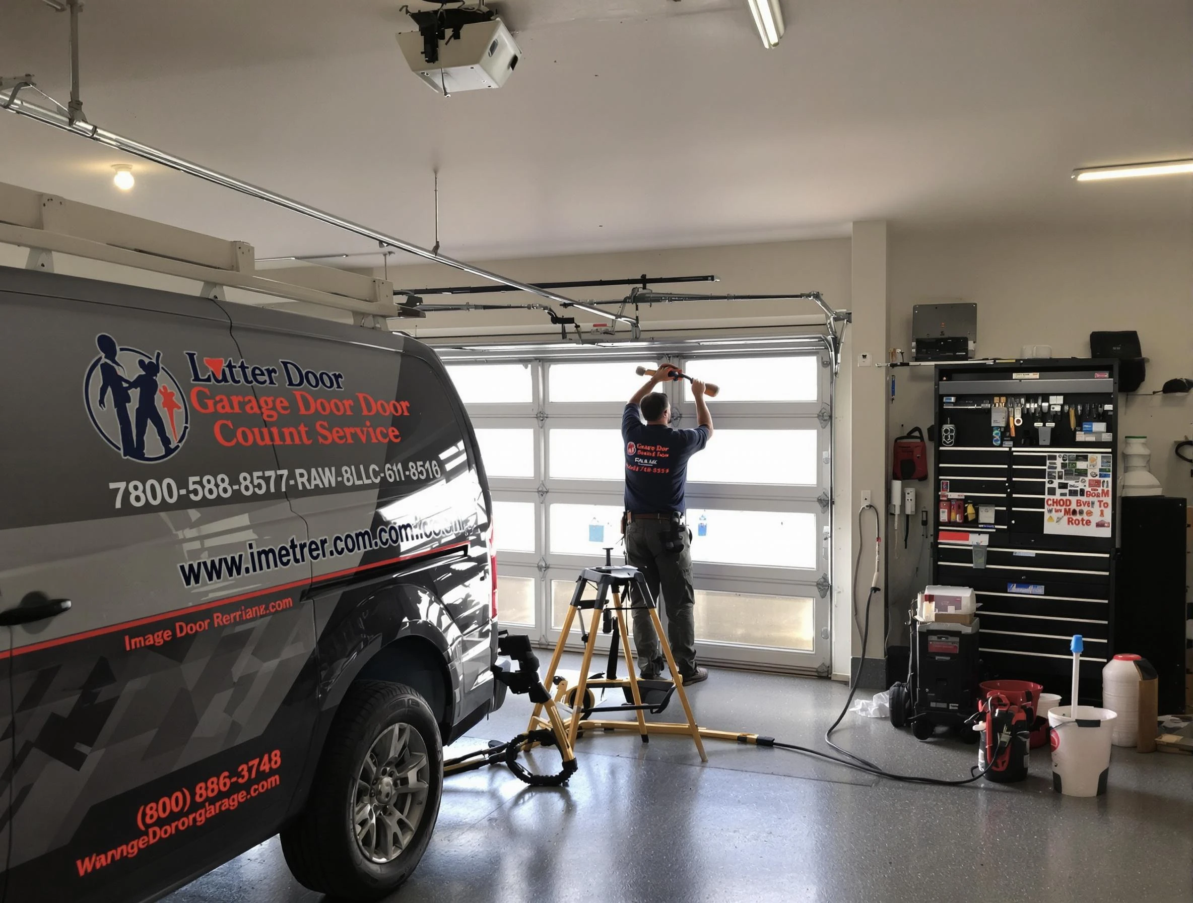 Lakeside Garage Door Repair team performing same-day garage door repair in Lakeside